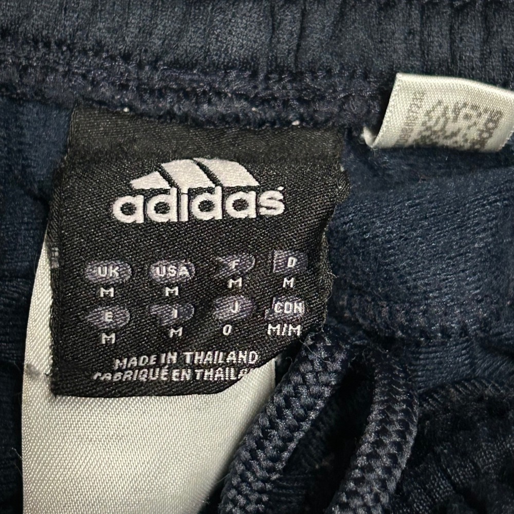 Adidas Track Pants Navy Blue Mens Size M 3-Stripe Wide Leg Vintage Sportswear - Picture 5 of 12